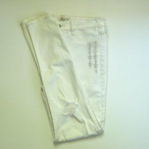 Hollister White Distressed Jeans - Juniors